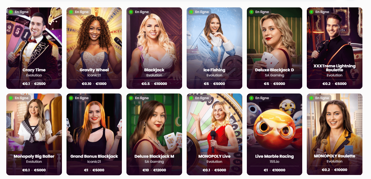Trickz Casino en direct